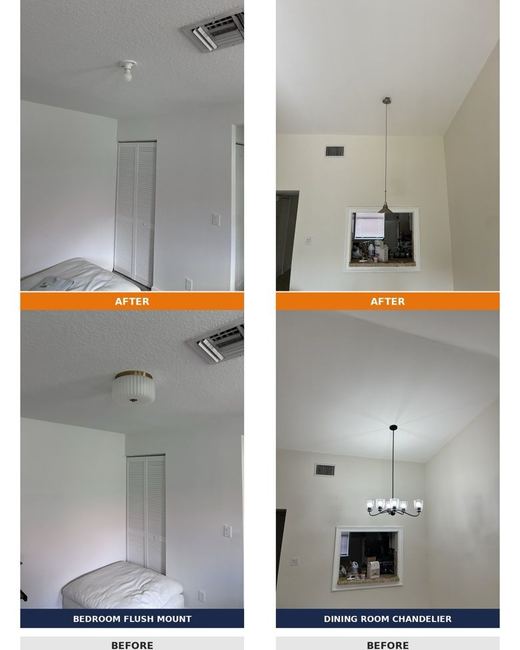 Fixture replacements, before and after